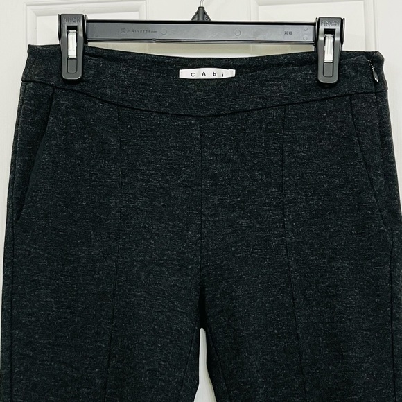 Cabi 967 Audrey charcoal gray side zip tapered leg pants, size 4. - Picture 3 of 7